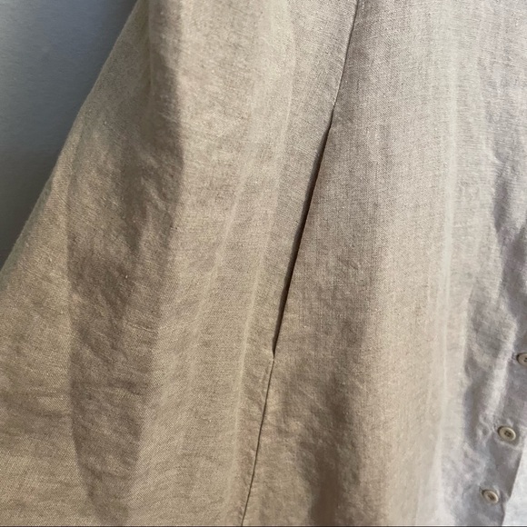 Eileen Fisher Linen Tank Dress - Natural - Size Large - Picture 9 of 10